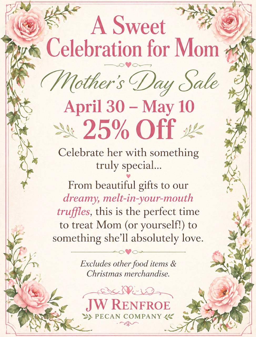 2026 Secret Sale Mother's Day
