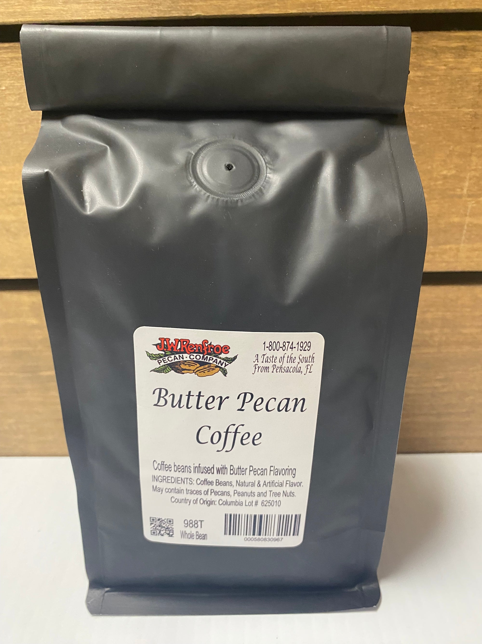 Butter Pecan Coffee Whole Bean 12 oz - Renfroe Pecan Co. Pensacola, FL
