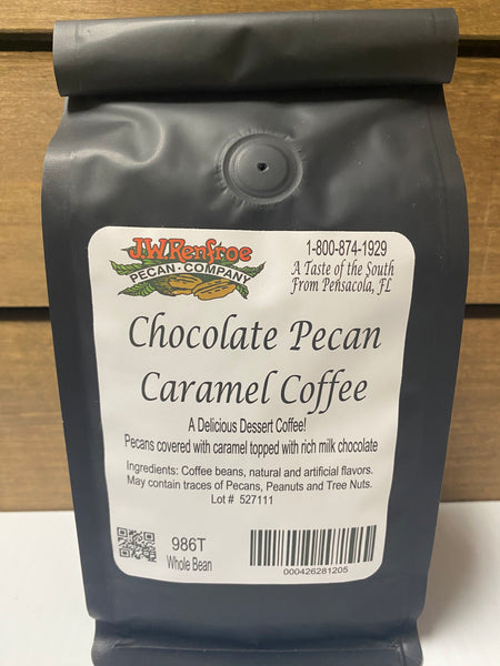 Coffee Chocolate Pecan Caramel 12 oz Whole Bean – J.W. Renfroe