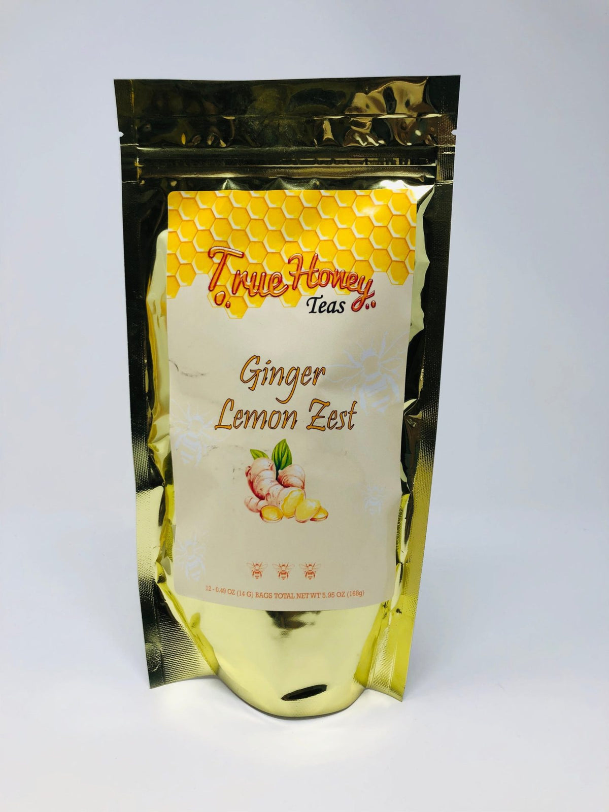 Ginger Lemon Zest Tea Bags J.W. Renfroe Pecan Company