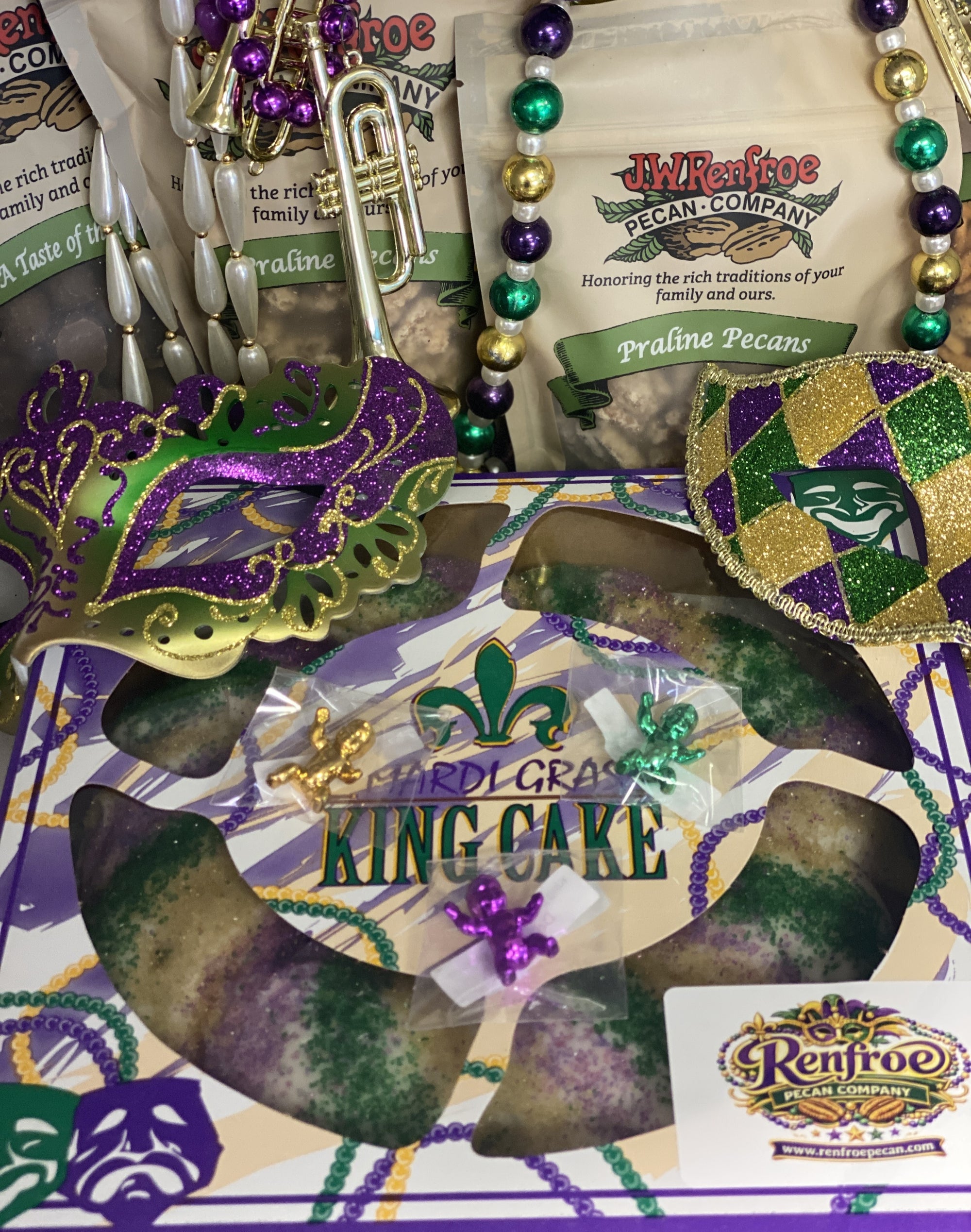 Renfroe Praline King Cake