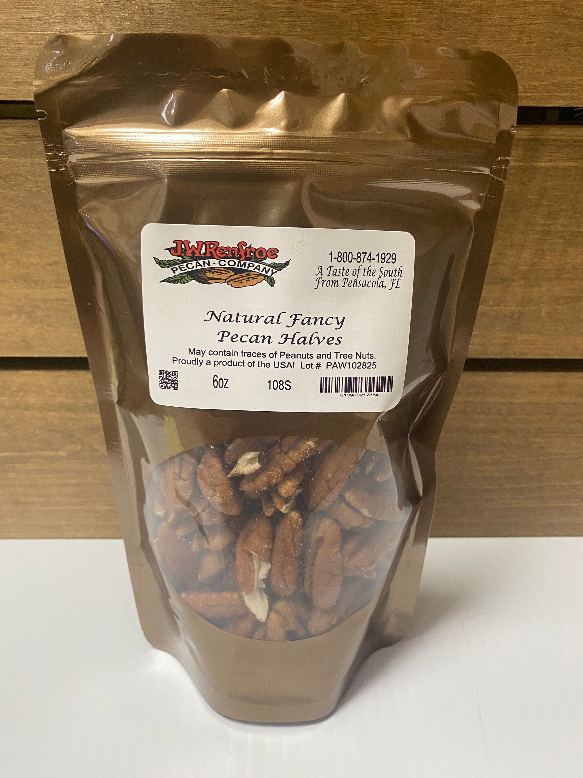 Natural Fancy Pecan Halves 6 oz.