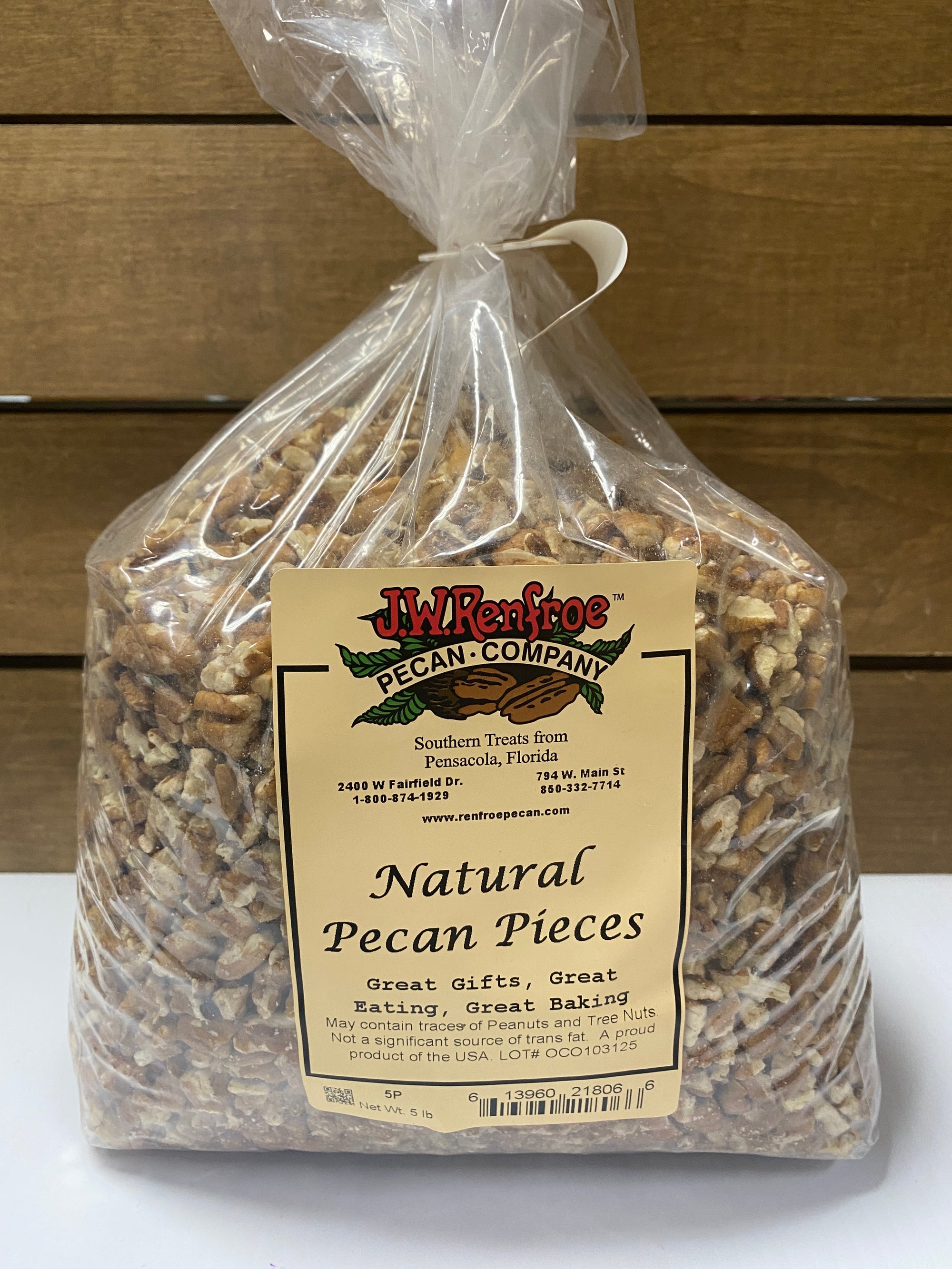 Natural Pecan Pieces 5 lb bag