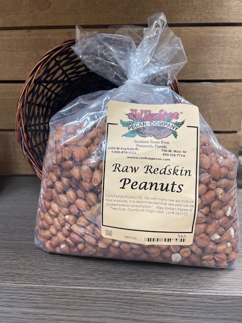 Raw Redskin Peanuts 5lb - Renfroe Pecan Company Pensacola