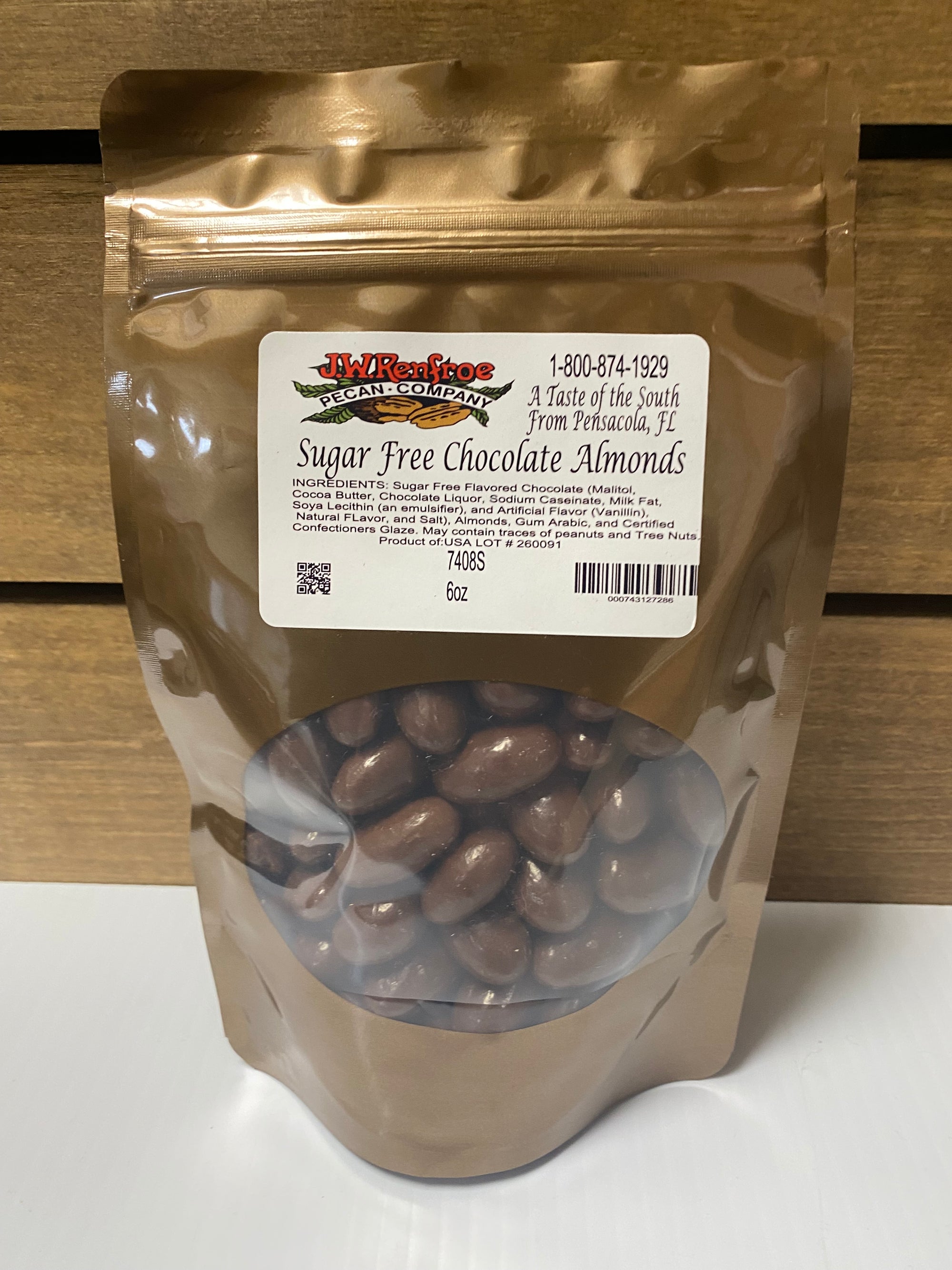 Sugar Free Milk Chocolate Almonds 6 & 12 oz